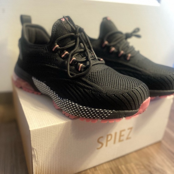 Spiez Black and Pink Sneakers - Picture 1 of 5